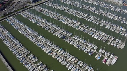 Yachts and boats in marina in San Francisco