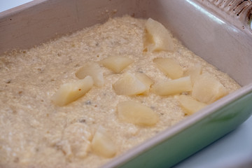 making pear cake