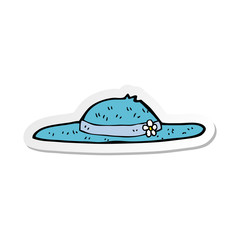 sticker of a cartoon summer hat