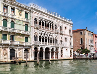 Fototapeta na wymiar Ca d'Oro palace on Grand canal, Venice, Italy