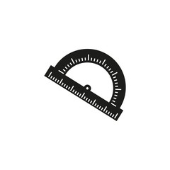 The Protractor of a school instrument icon