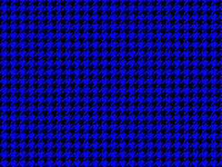 Fabric houndstooth seamless vector pattern background, geometric print art design, fashion blue black