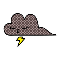 comic book style cartoon storm cloud
