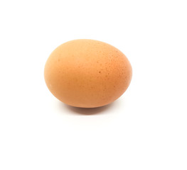 Brown egg with black specks