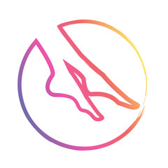 female legs silhouette logo vector for salon