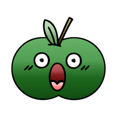 gradient shaded cartoon juicy apple