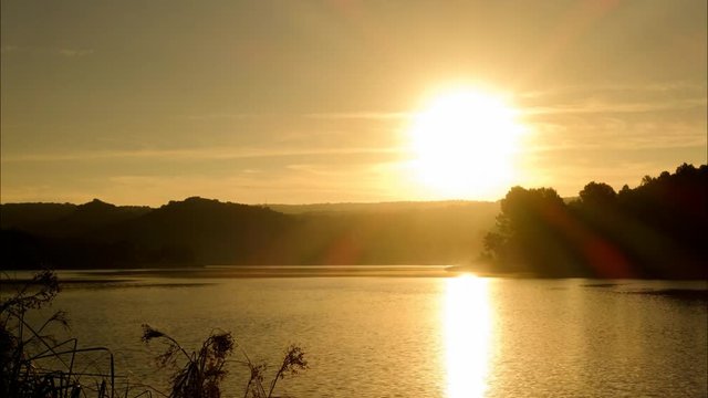Time lapse of the ruidera lagoons at sunrise