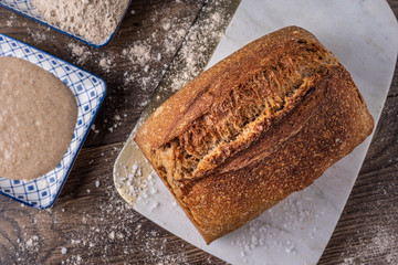 fresh sourdough bread