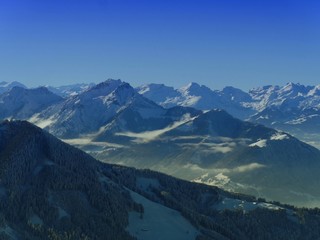 Beautiful winter landscape in austrian alps