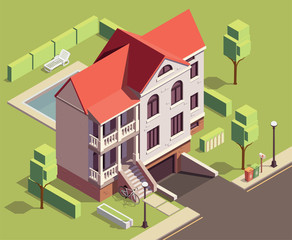 Suburban Residential Building Composition