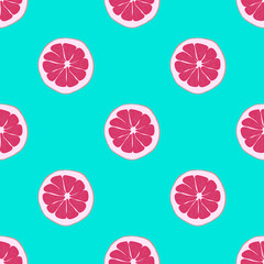 Citrus Fruit Seamless Pattern.Orange and lime slices.