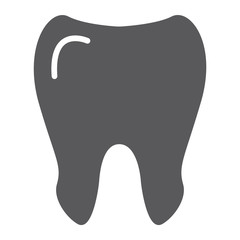 Tooth glyph icon, medicine and dentist, dental sign, vector graphics, a solid pattern on a white background.