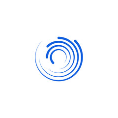 Abstract Swoosh Spinning Whirl Logo Template