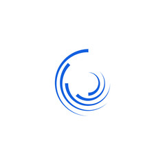 Fototapeta na wymiar Abstract Swoosh Spinning Whirl Logo Template