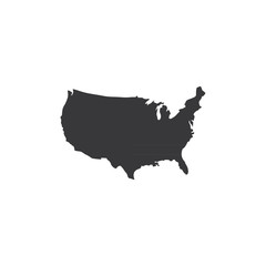 illustration of map USA icon
