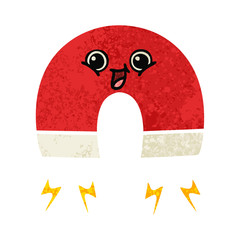 retro illustration style cartoon magnet