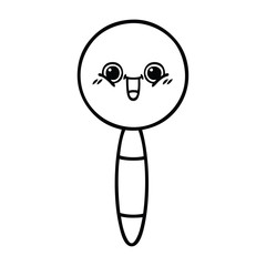 line drawing cartoon magnifying glass