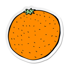 sticker of a cartoon orange