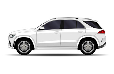 Obraz premium realistic SUV car. side view.
