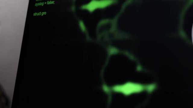 Moving Computer Codes on a monitor 