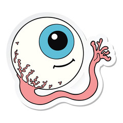 sticker of a cartoon eyeball