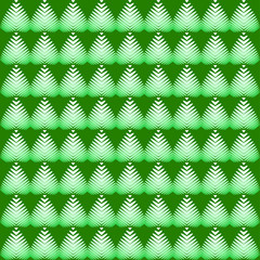 Fototapeta premium Pattern of white hearts and greens on a lime background.