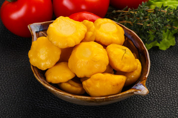 Tasty marinated patisson