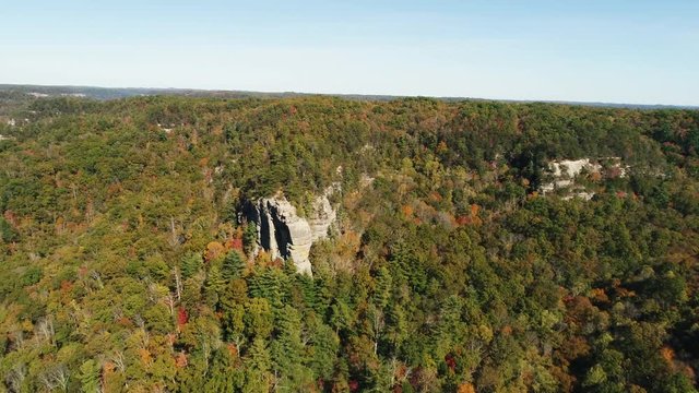 Aerial, rock formation in Slade, Kentucky