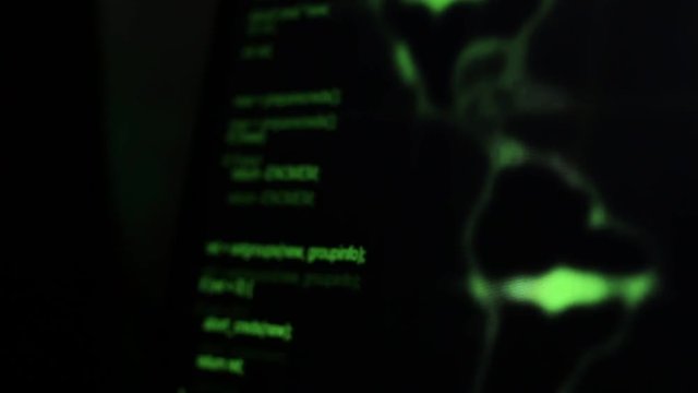 Moving Computer Codes on a monitor 