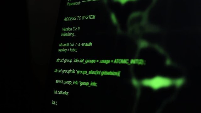 Moving Computer Codes on a monitor 