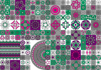 seamless pattern, motif theme drawing