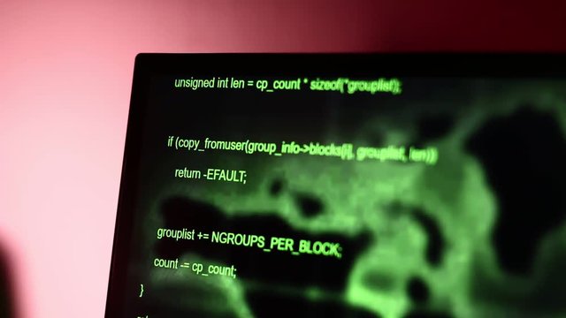 Moving Computer Codes on a monitor 