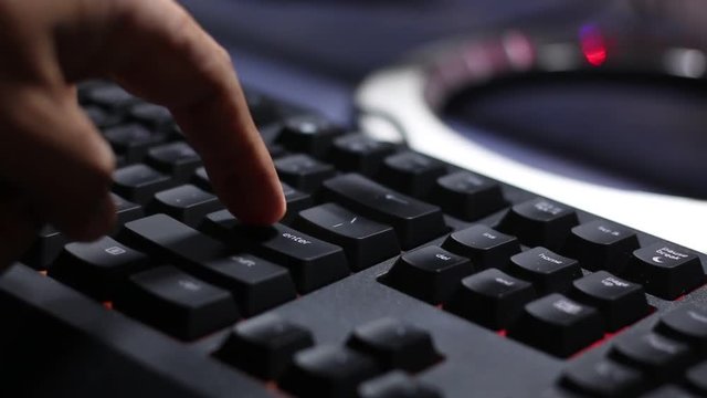 Pressing a computer keyboard keys