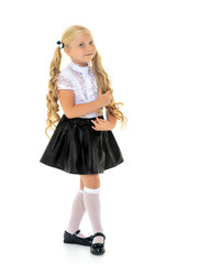 Fashionable little girl.