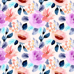 flower watercolor seamless pattern