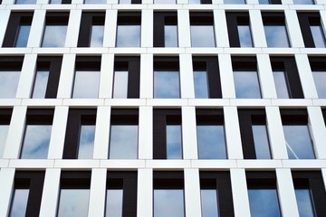 Tthe windows of a modern building for offices 