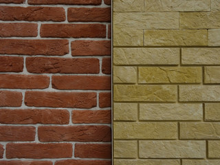 Variety Plaster Bricks On The Wall Texture Background 