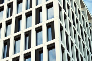 Tthe windows of a modern building for offices 
