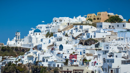 Naklejka premium Panoramic view of Imerovigli, Santorini, Greece