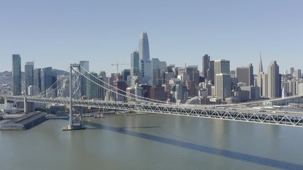 San Francisco aerial downtown skyline buildings