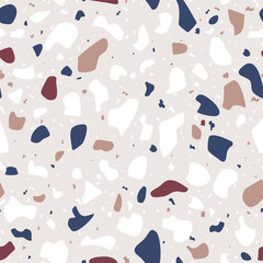 Terrazzo seamless pattern vector design