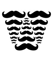muster viele schnurrbarte mustache schnurrbart zeichen symbol rasieren bart wachsen lassen rasierer clipart logo design