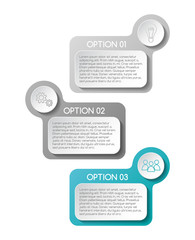 Infograph with business symbols. Vector