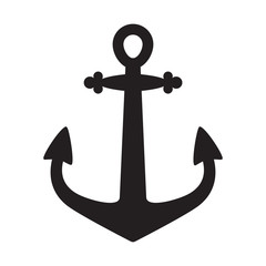 Anchor vector icon logo boat pirate helm maritime Nautical illustration symbol graphic simple