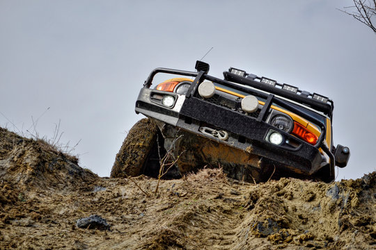 Rally-raid, dirt and gravel road competitions, jeep races, off-road races on speed cars on the desert and on the ground 4x4