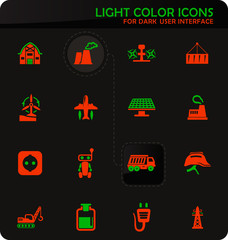 Industry icons set