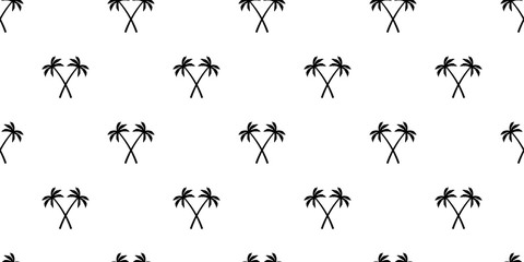 palm tree coconut tree Seamless Pattern vector scarf isolated island repeat wallpaper tile background tropical summer illustration doodle