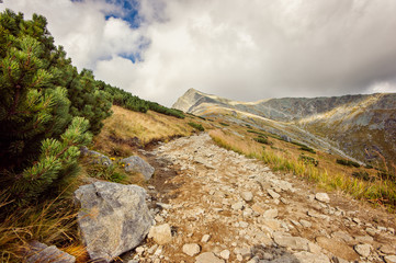 View of the Krivan mountain in High Tatras symbol of Slovakia