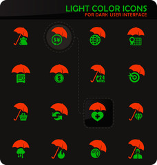 Insurance icons set