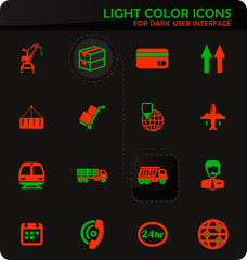 Logistic icons set